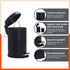 Bathla Accord Black Step Dustbin for Home, Office & Kitchen - 5 Litres | Heavy-Duty Step Bin with Foot Pedal | Durable & Hands-Free Waste Bin